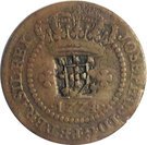 20 Réis - José I (Countermarked 10 Réis)