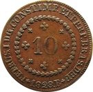 10 Réis - Pedro I