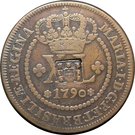 80 Réis - Maria I (Countermark on 40 Réis)