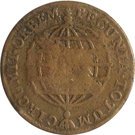 20 Réis - José I (Countermarked 10 Réis)