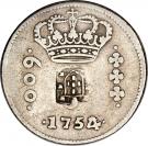 640 Réis - João Prince Regent (Countermarked 600 Réis)