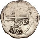 200 Réis - João IV (Countermarked 1 Tostao)