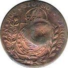 10 Réis - Pedro II (Countermark on 40 Réis KM# 381)