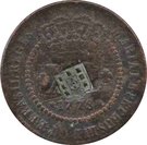 80 Réis - Maria I & Pedro III (Countermarked on 40 Reis)