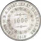 1000 Réis - Pedro II