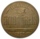 500 Réis (Regente Feijó, thin planchet, wide rim)
