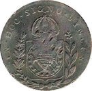 40 Réis - Pedro II (Countermarked 80 Réis with star CEARÁ)
