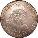 960 Réis - João Prince Regent (Countermarked 8 Reales; Mato Grosso)