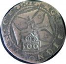500 Réis - Afonso VI (Countermarked 400 Réis)