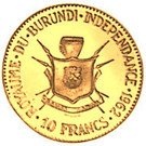10 Francs  - Mwambutsa IV (Independence)