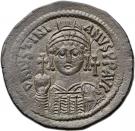 Follis - Justinian I (Nikomedeia mint, bust facing, dated reverse)