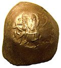 Aspron Trachy - Alexius III Angelus-Comnenus (IC-XC alone obverse lettering)