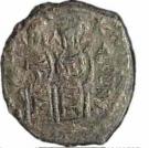 ½ Follis - Justinus II & Sophia (Thessalonica mint, +M type)