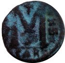 Follis Justinianus I (Carthage mint, bust facing, dated reverse)