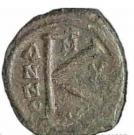 ½ Follis - Justinus II & Sophia (Thessalonica mint, +M type)
