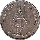 ½ Penny / 1 Sou (Quebec Bank Token)
