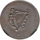 ½ Penny - (Imitation Bust and Harp)