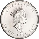 50 Dollars - Elizabeth II (3rd Portrait; 1 oz. platinum bullion coinage)