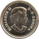 25 Cents - Elizabeth II (Canadian Flag; colourized)