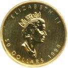 50 Dollars - Elizabeth II (3rd Portrait; 1 oz. Gold Bullion Coinage)