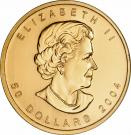 50 Dollars - Elizabeth II (4th portrait; Gold Bullion Coinage Anniversary)