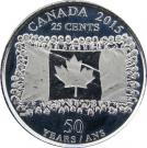 25 Cents - Elizabeth II (Canadian Flag)