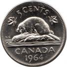 5 Cents - Elizabeth II (1st portrait; round)