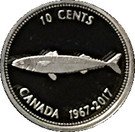 10 Cents - Elizabeth II (Centennial Mackerel; 2017 Version)