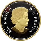 1 Dollar - Elizabeth II (150th Confederation; gold plating)