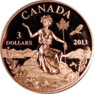 3 Dollars - Elizabeth II (Canada: An Allegory)