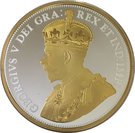 50 Cents - Elizabeth II (George V; Centennial of Canadian Maple Leaf)