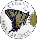 50 Cents - Elizabeth II (Canadian Tiger Swallowtail)