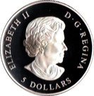 5 Dollars - Elizabeth II (Pink Ribbon)
