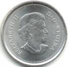 25 Cents - Elizabeth II (Wood Bison; colourized)