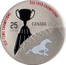 25 Cents - Elizabeth II (Grey Cup History; Calgary Stampeders)