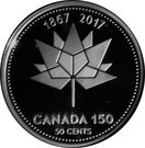 50 Cents - Elizabeth II (Canada 150 Logo)