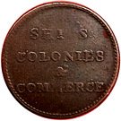 ½ Penny (Ships, colonies & commerce - bust design)