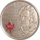 25 Cents - Elizabeth II (War of 1812, de Salaberry; colourized)