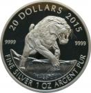 20 Dollars - Elizabeth II (Sabre-tooth cat)