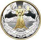 1 Dollar - Elizabeth II (150th Confederation; gold plating)