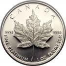 50 Dollars - Elizabeth II (2nd Portrait; 1 oz. Platinum Bullion Coinage)