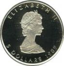 5 Dollars - Elizabeth II (2nd Portrait; 1/10 oz. Platinum Bullion Coinage)