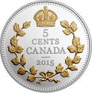 5 Cents - Elizabeth II (Crossed bough design)