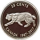 25 Cents - Elizabeth II (Centennial Bobcat; 2017 Version)