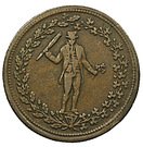 ½ Penny (Pure copper preferable to paper)