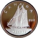 10 Cents - Elizabeth II (4th portrait; Silver Proof Issue)