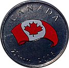 25 Cents - Elizabeth II (Canadian Flag)