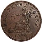 ½ Penny (Tiffin Token - Copper)