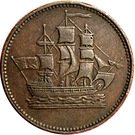 ½ Penny (ships colonies & commerce - club knob ampersand)