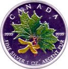 5 Dollars - Elizabeth II (1 oz. Spring Maple Leaf; coloured)